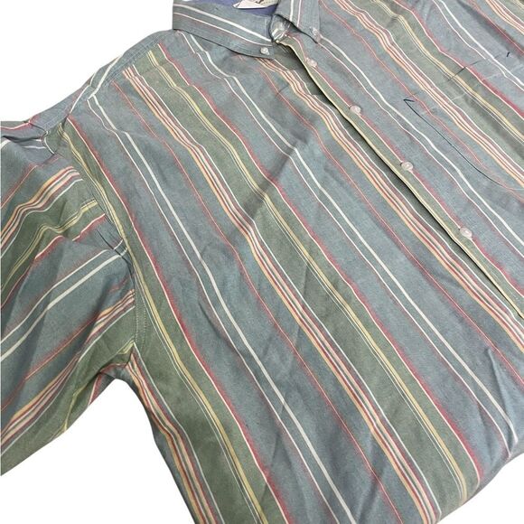 Arizona size 2XLT Striped Button-Up Shirt like new short sleeved - Picture 2 of 2